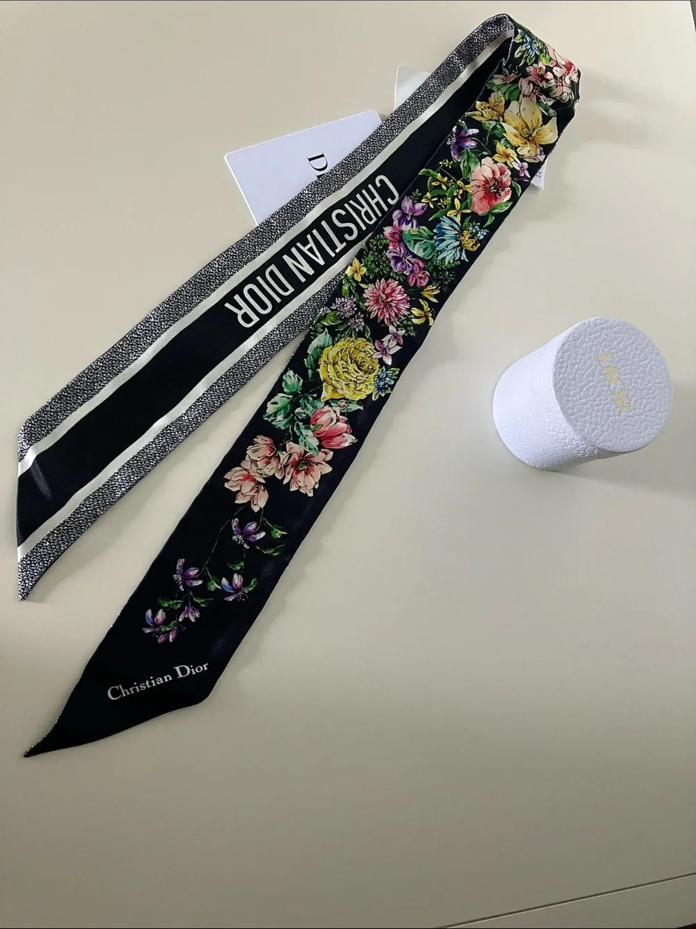 Christian Dior Silk Mitzah Scarf New W Tags